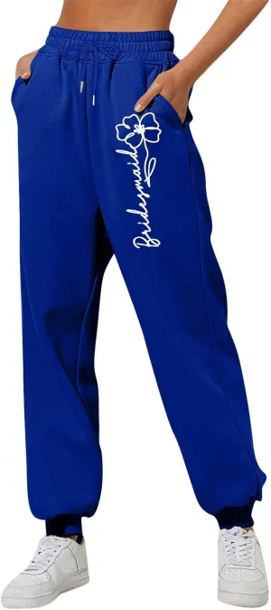 2025 Womens High Waisted Sweatpants, Baggy Fleece Joggers Sport Pants Juniors Teen Cute Oversize Trousers Bottom