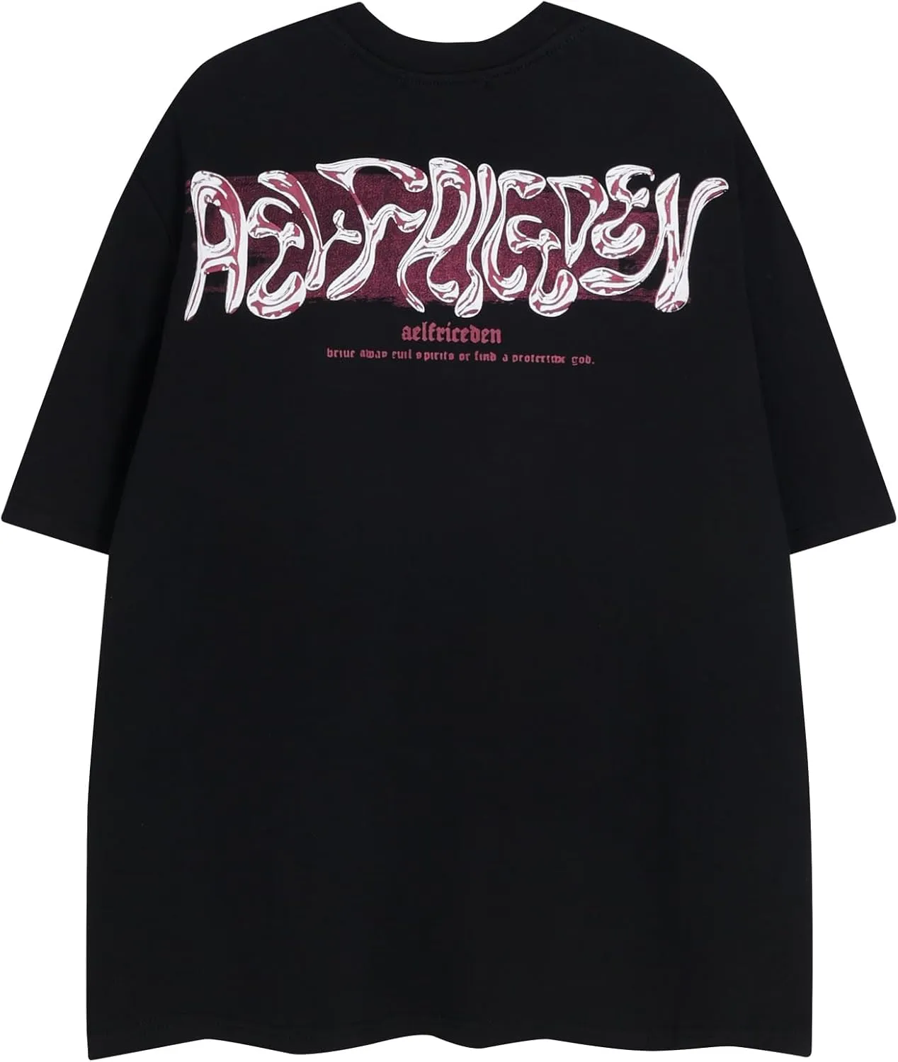 Aelfric Eden Metalic Graphic Tees Men Y2k Oversized T Shirts Women Vintage Tees Unisex Summer Tops