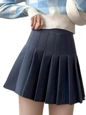 ALCEA ROSEA Womens Pleated Mini Skirts High Waisted A-Line Skirts for Skater Tennis School Cheerleader Short Skirts 7859