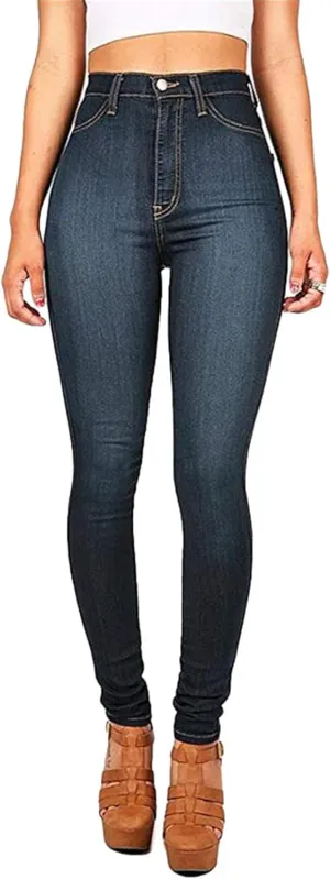 Andongnywell Butt Lifter High Waist Skinny Jeans Juniors Classic Denim Stretch Jean Womens Slim Length Jeans