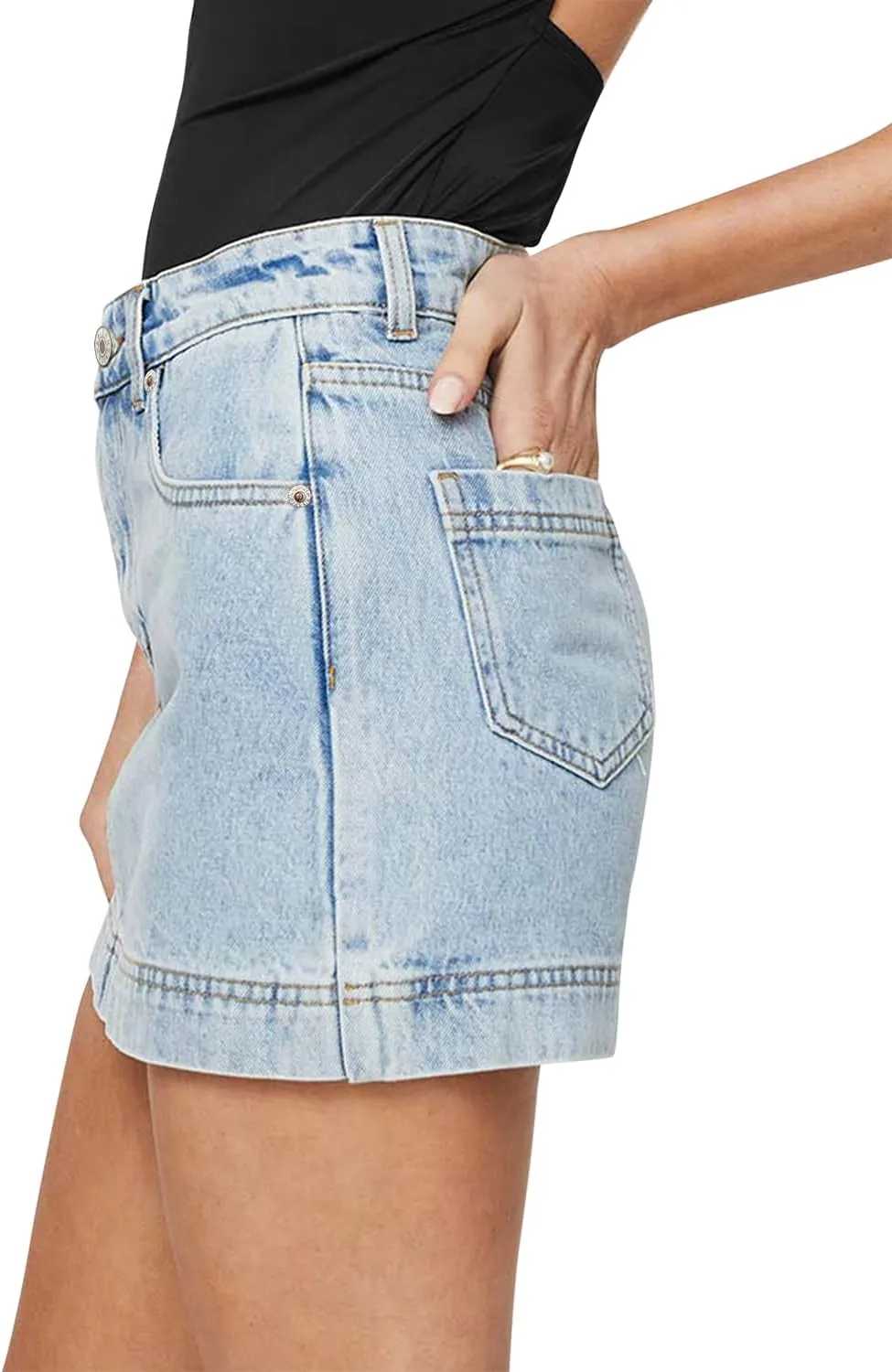 Angerella Skorts Skirts for Women Denim Mini Skirt High Waisted Jean Shorts Stretchy Denim Skirts