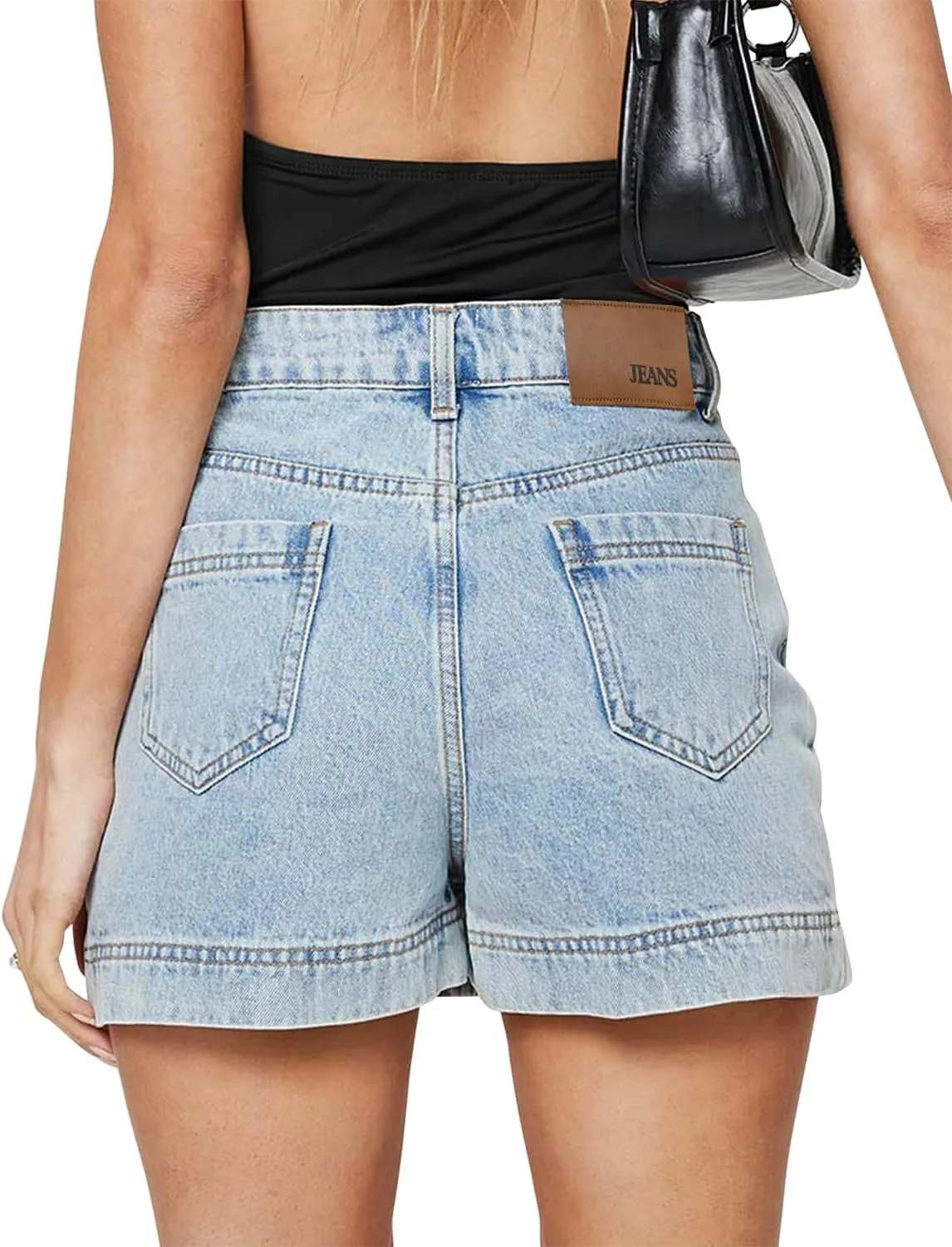 Angerella Skorts Skirts for Women Denim Mini Skirt High Waisted Jean Shorts Stretchy Denim Skirts