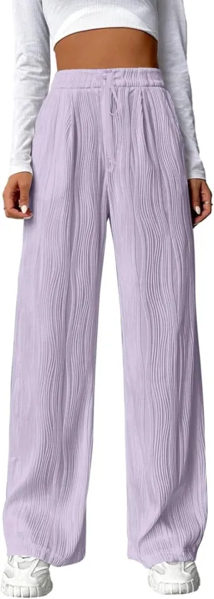 Baggy Sweatpants for Women Jogger Pant High Waisted Drawstring Waist Wide Leg Lounge Joggers Bottoms Sweat Pants