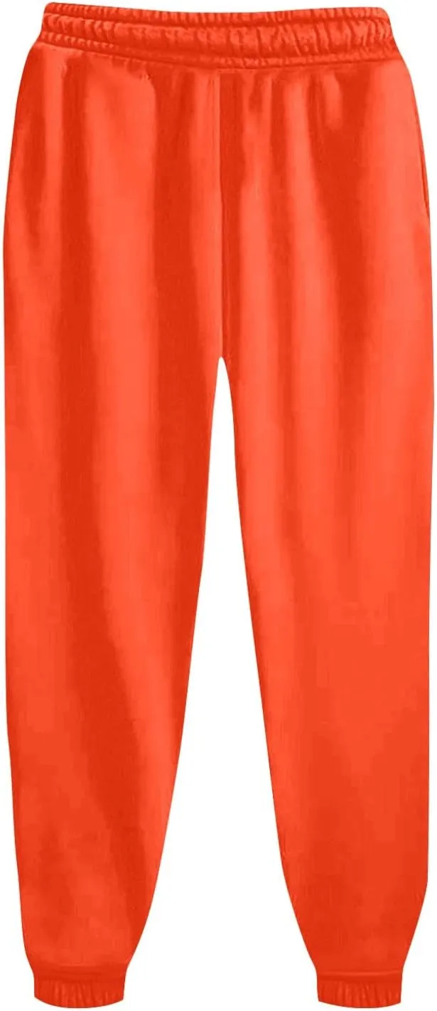 Baggy Sweatpants Pants for Women Fleece Lined Drawstring Joggers with Pockets Fleece Lined Lounge Cinched Bottom