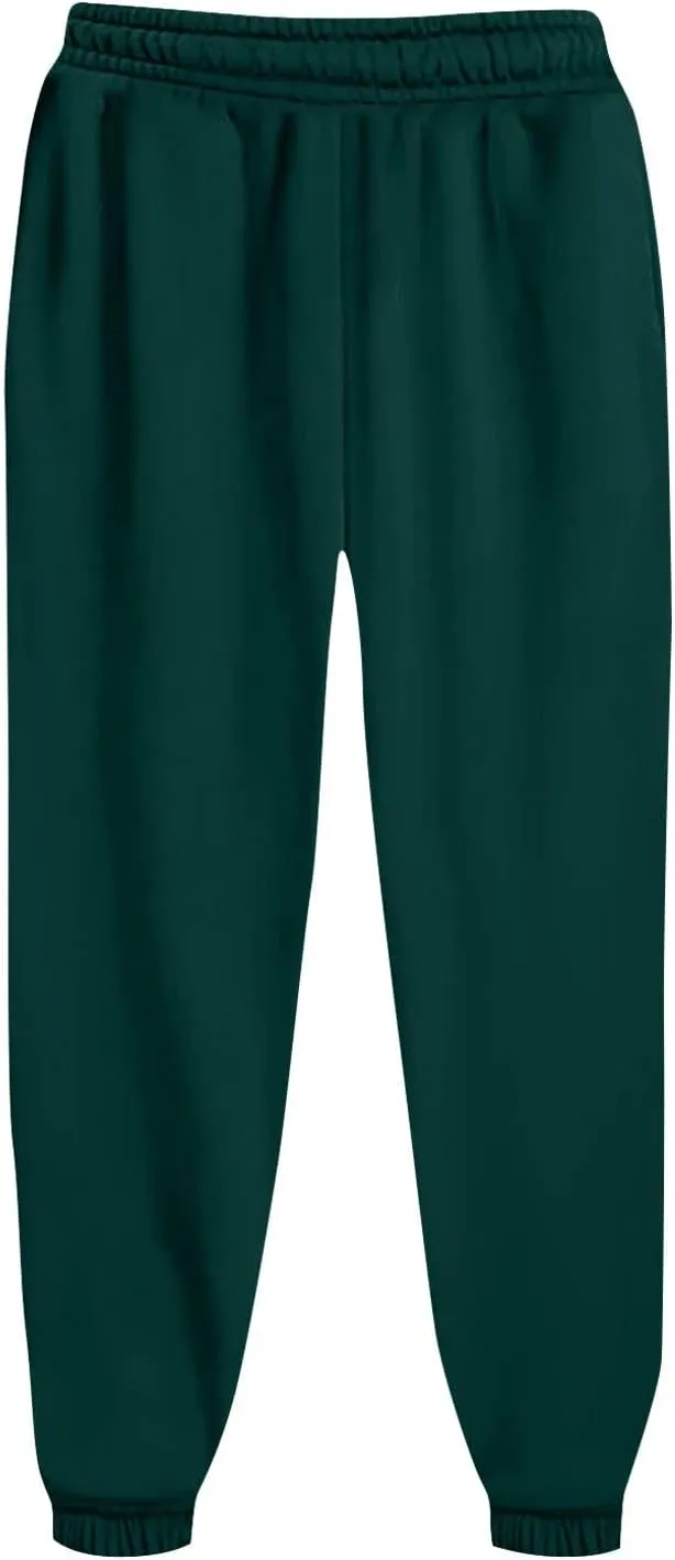 Baggy Sweatpants Pants for Women Fleece Lined Drawstring Joggers with Pockets Fleece Lined Lounge Cinched Bottom