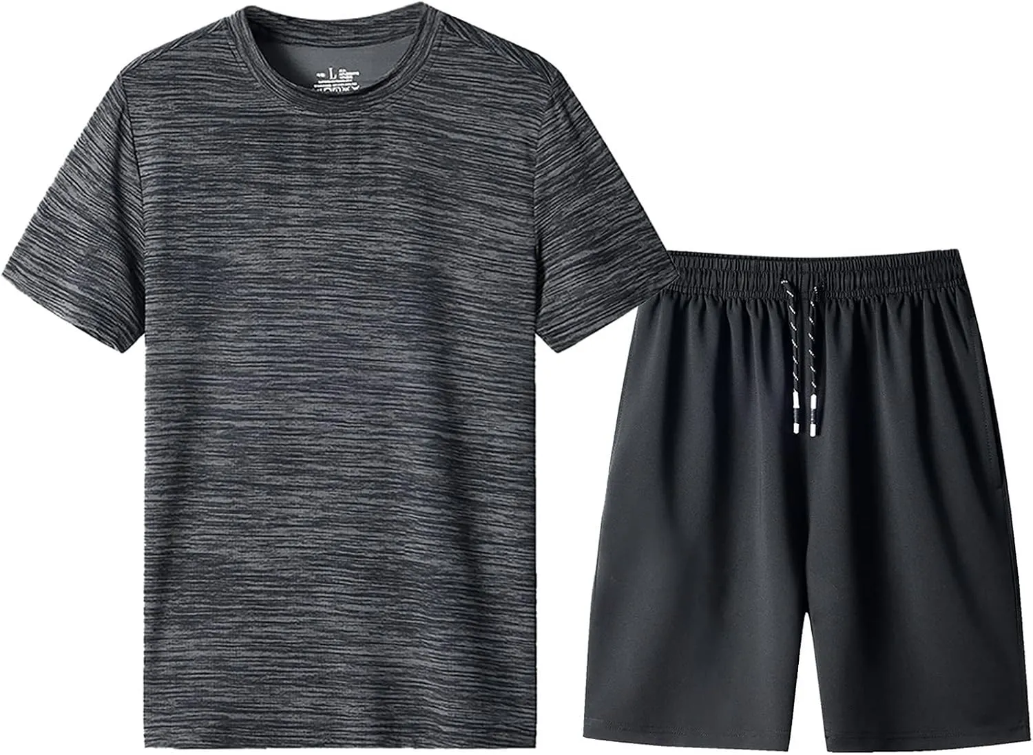 Beach Outfits for Mens Lightweight Classic-Fit Short Sleeve Graphic Tees Printed Shorts Breathable Tracksuit