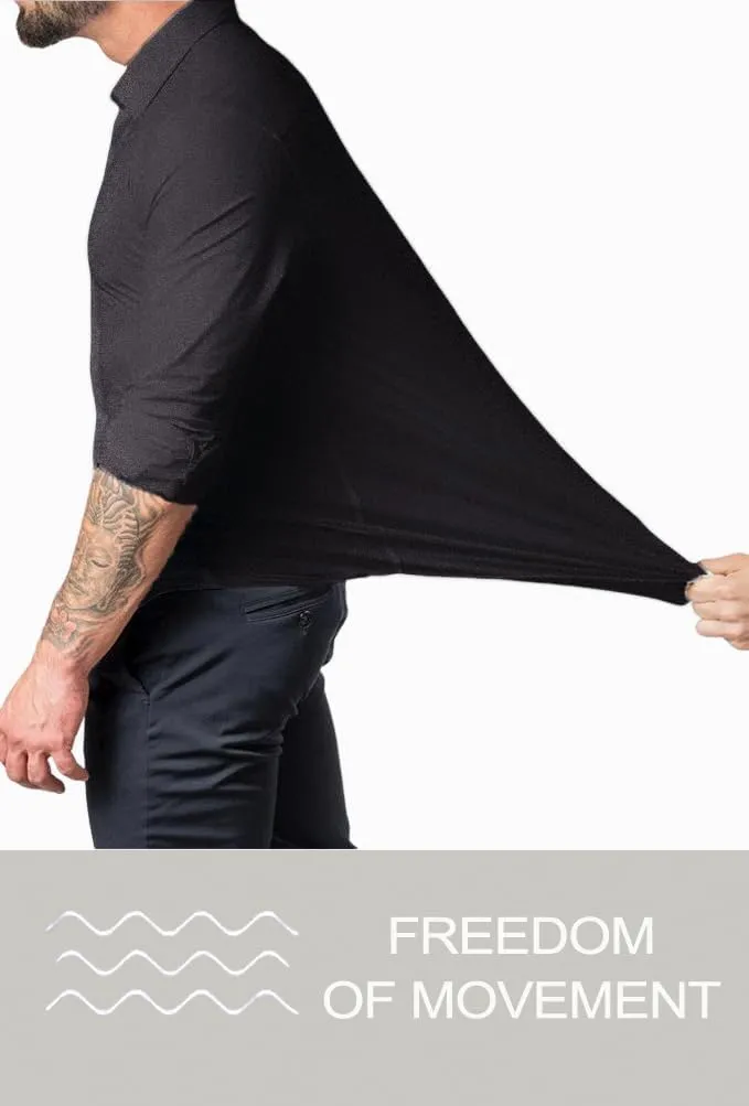BEILU Stretch Mens Slim Fit Dress Shirts Formal Long Sleeve Button Down Shirts