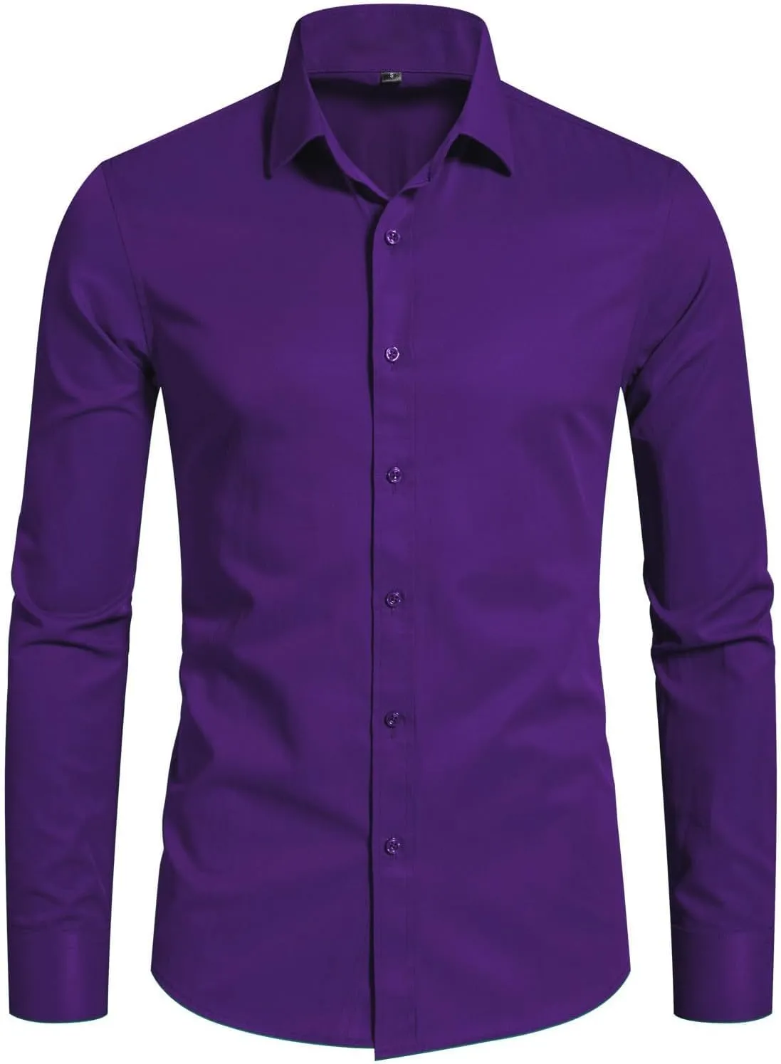BEILU Stretch Mens Slim Fit Dress Shirts Formal Long Sleeve Button Down Shirts