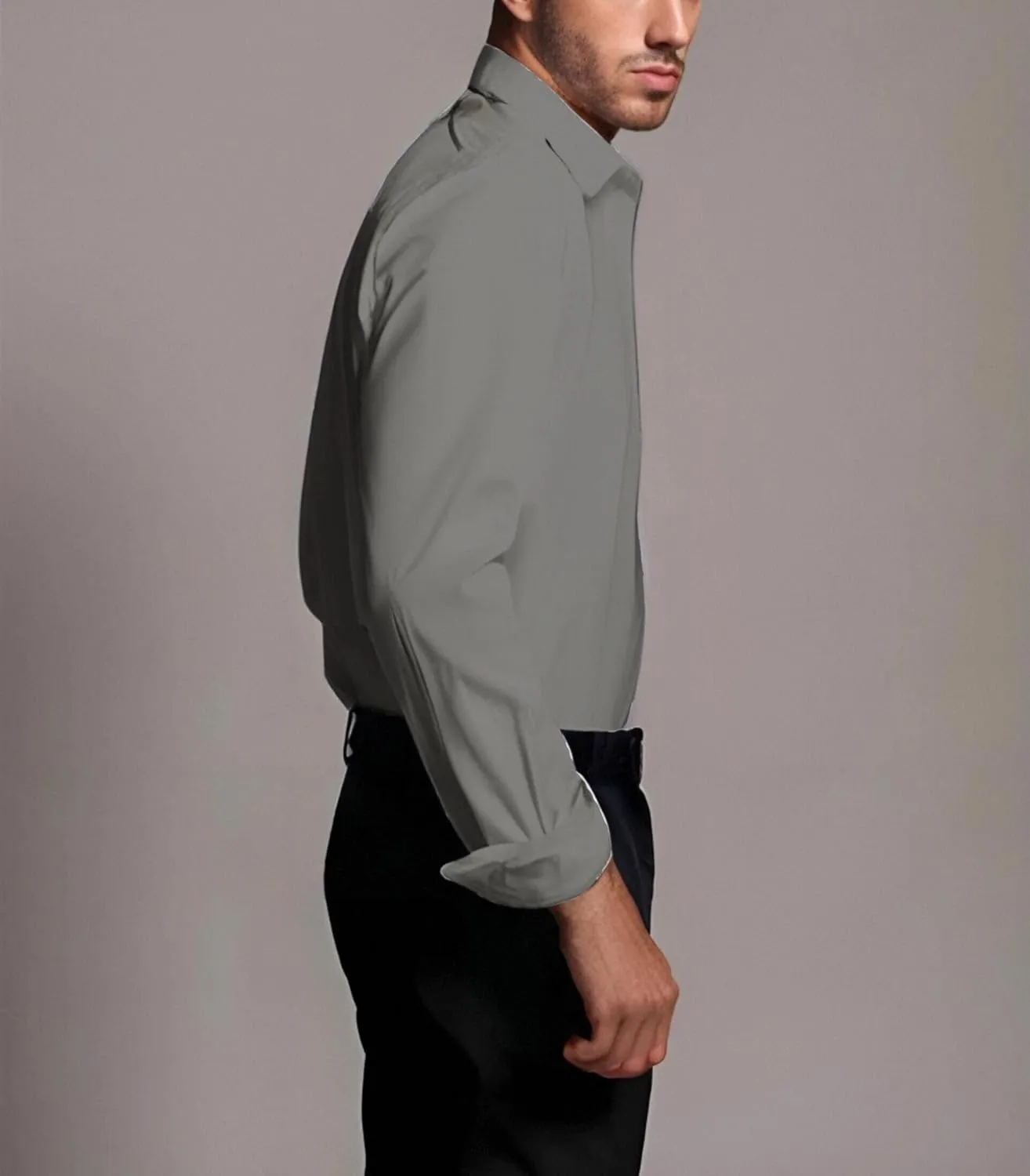BEILU Stretch Mens Slim Fit Dress Shirts Formal Long Sleeve Button Down Shirts