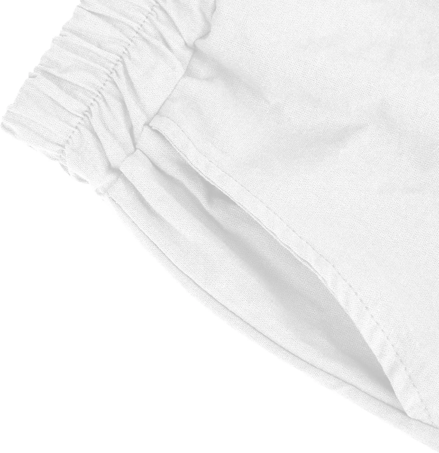 Bermuda Shorts for Womens Knee Length Cotton Linen Capris Lightweight Summer Straight Leg Beach Travel Shorts W Pocket