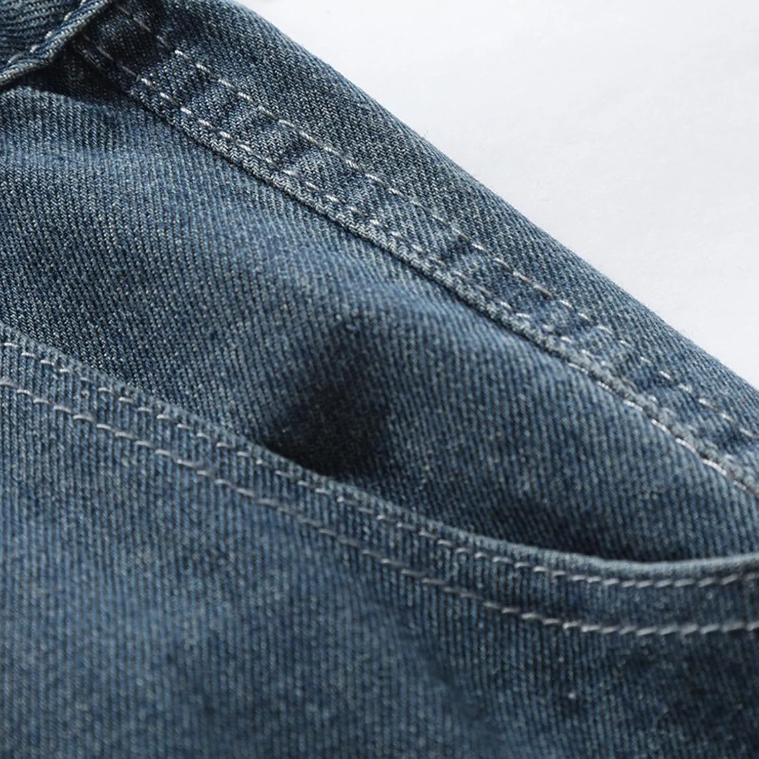 Bidobibo Jeans for Men Slim Fit Destroyed Distressed Taper Zipper Pants with Holes Distressed Tapered Jeans Skinny Jeans