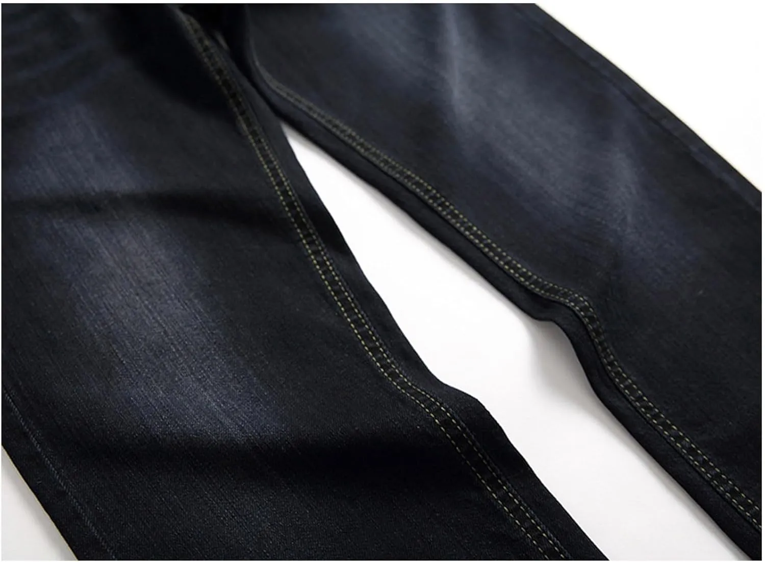 Bidobibo Jeans for Men Straight Fit Destroyed Distressed Taper Zipper Pants with Holesblack Men's Ripped Stretch Skinny Jeans