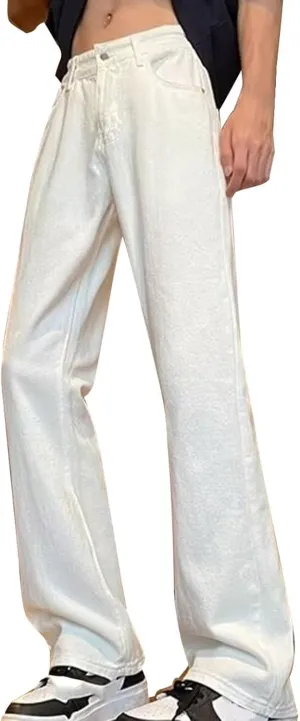 Bidobibo Mens Jeans Regular Fit Straight Leg Stretchy Jeans Bootcut Denim Pants High Waisted Elastic Waist Cargo Pants 2025