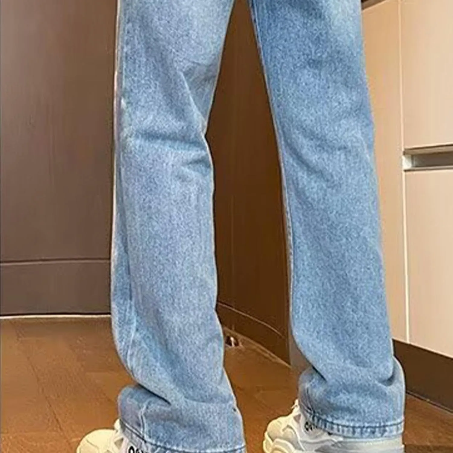 Bidobibo Mens Jeans Regular Fit Straight Leg Stretchy Jeans Bootcut Denim Pants High Waisted Elastic Waist Cargo Pants 2025