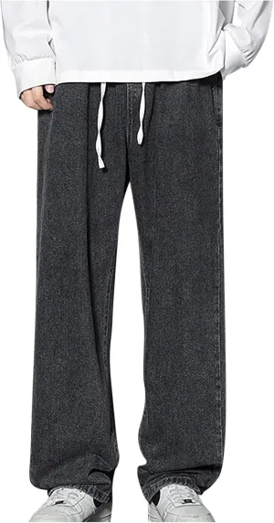 Bidobibo Mens Slim Fit Jeans Boot Cut Straight Fit Denim Jeans Men Fashion Straight Leg Comfort Flex Waist Jeans Casual Pants