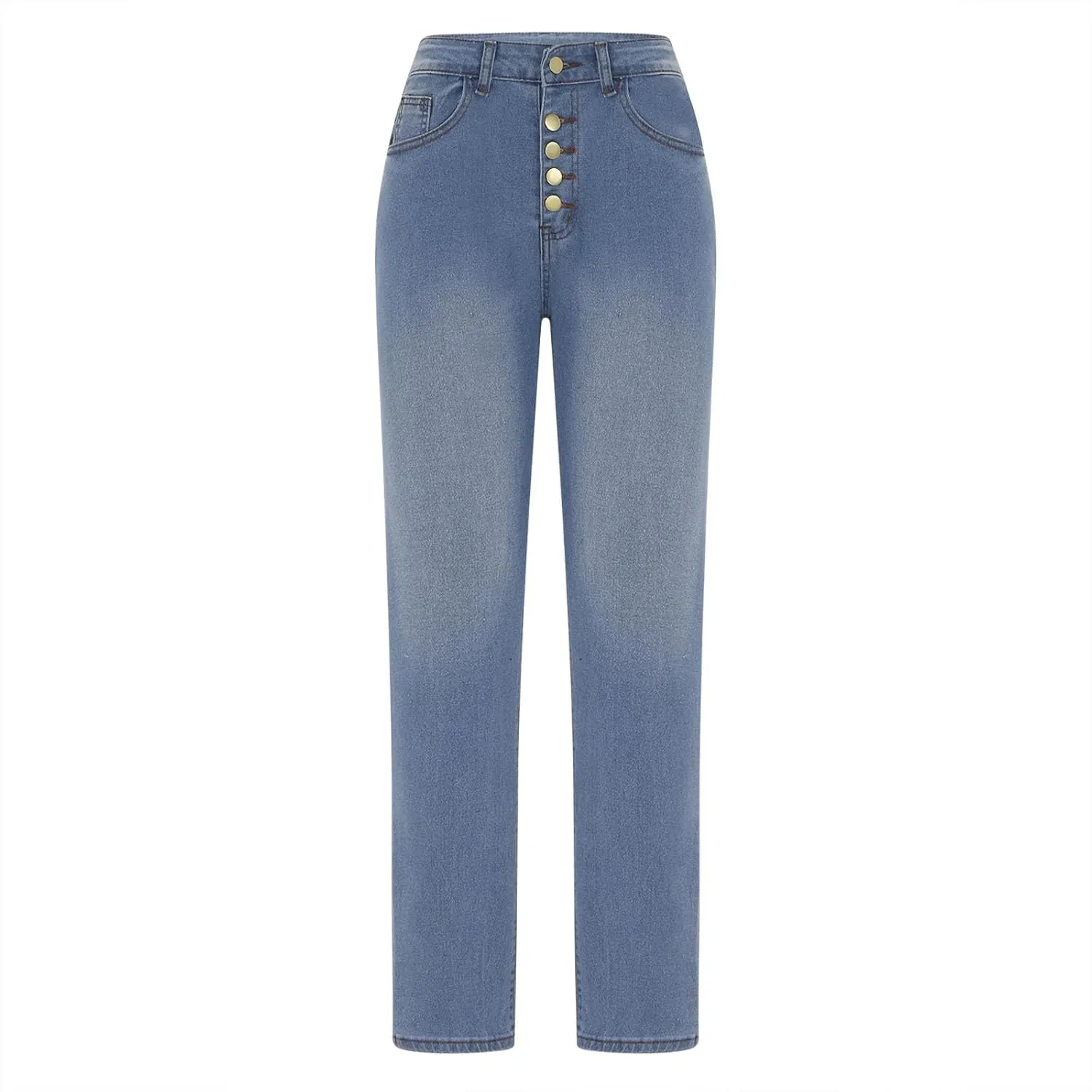 Bidobibo Skinny Jeans for Women Straight High Waisted Jeans for Women Stretchy Women's Curvy Totally Shaping Straight Jeans