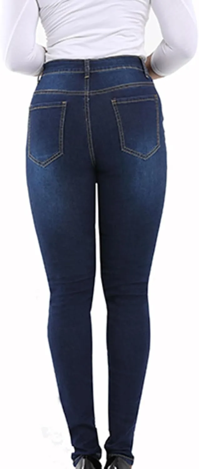Bidobibo Womens Jeans High Waisted Skinny Ripped Jeans Women's Totally Shaping Pull-On Bootcut Jeans Baggy Denim Pants 2024