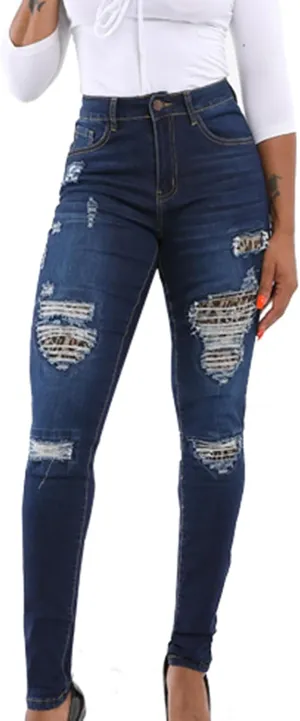 Bidobibo Womens Jeans High Waisted Skinny Ripped Jeans Women's Totally Shaping Pull-On Bootcut Jeans Baggy Denim Pants 2024