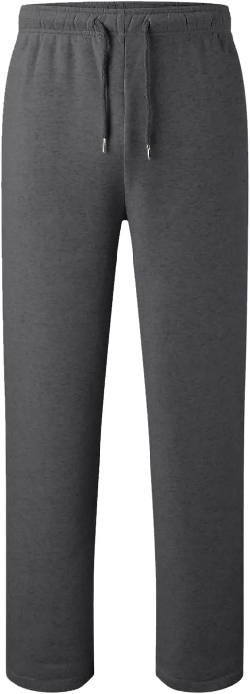 BIFUTON Mens Joggers with Pockets,Sweatpants for Men Big and Tall Fleece Lined Running Pants Drawstring Yoga Pants Trousers