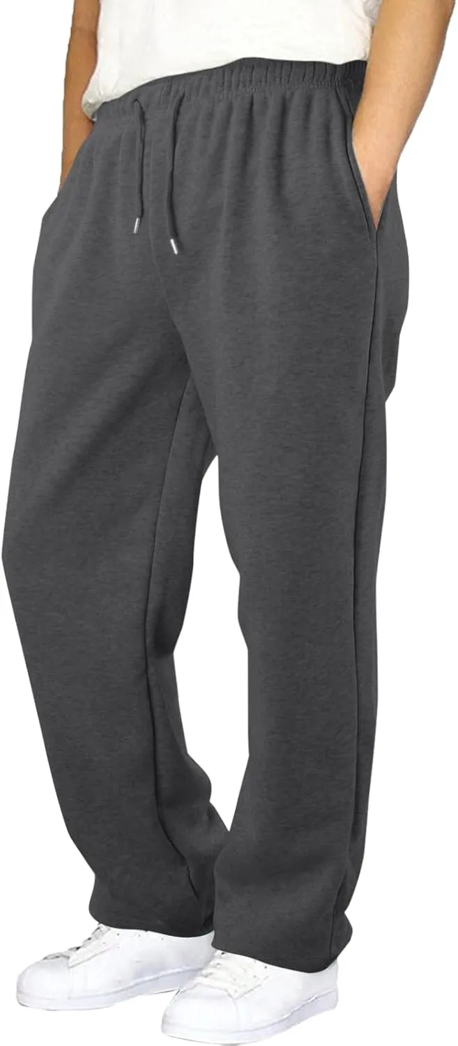 BIFUTON Mens Joggers with Pockets,Sweatpants for Men Big and Tall Fleece Lined Running Pants Drawstring Yoga Pants Trousers
