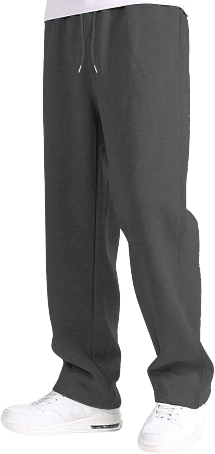 BIFUTON Mens Joggers with Pockets,Sweatpants for Men Big and Tall Fleece Lined Running Pants Drawstring Yoga Pants Trousers