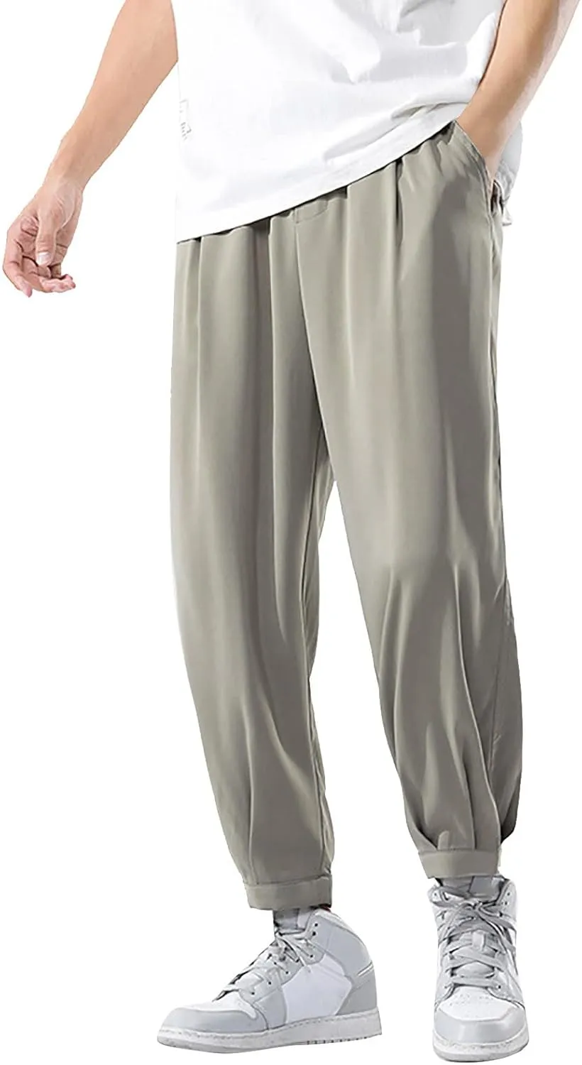 Big and Tall Sweatpants for Men Casual Silver Bottoms Hip Hop Fluorescent Dance Party Festival Night Sport Trousers
