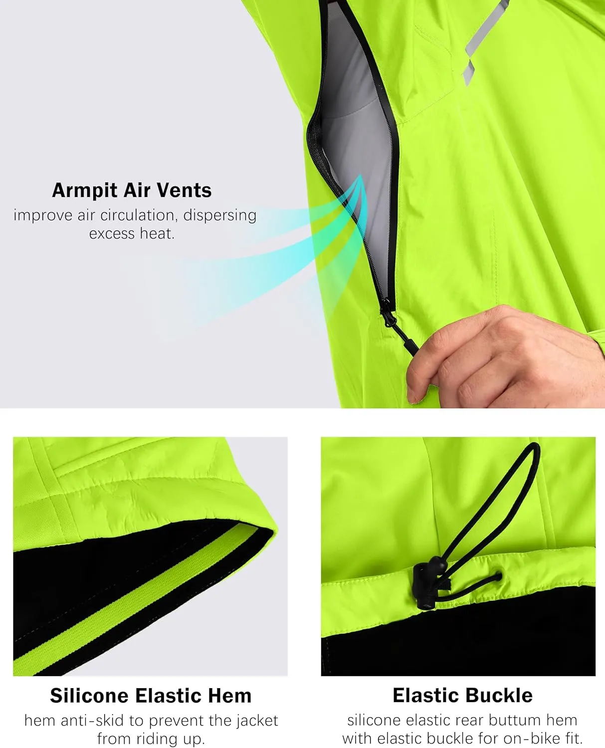 Bikewa Men's Winter Cycling Jackets Thermal Warm Water Resistant Bike Running Windproof Jacket
