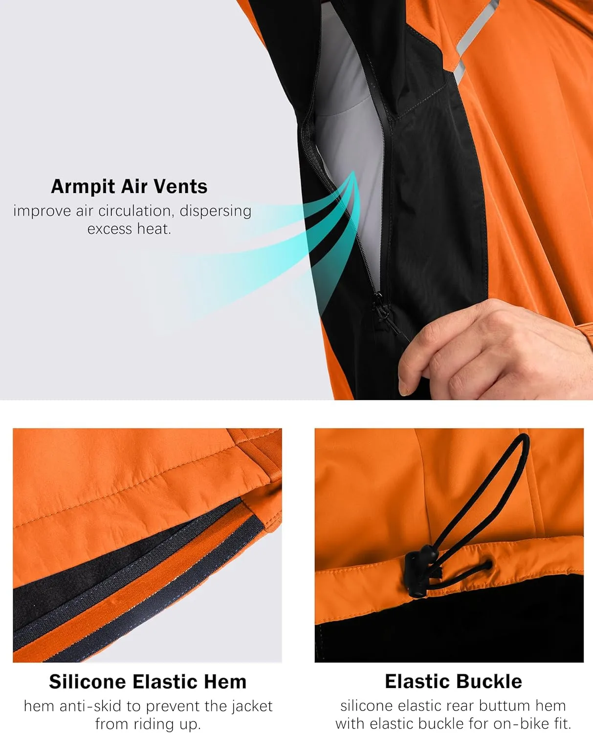 Bikewa Men's Winter Cycling Jackets Thermal Warm Water Resistant Bike Running Windproof Jacket
