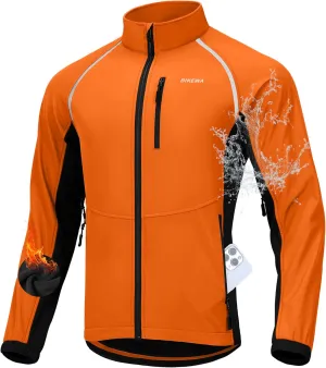 Bikewa Men's Winter Cycling Jackets Thermal Warm Water Resistant Bike Running Windproof Jacket