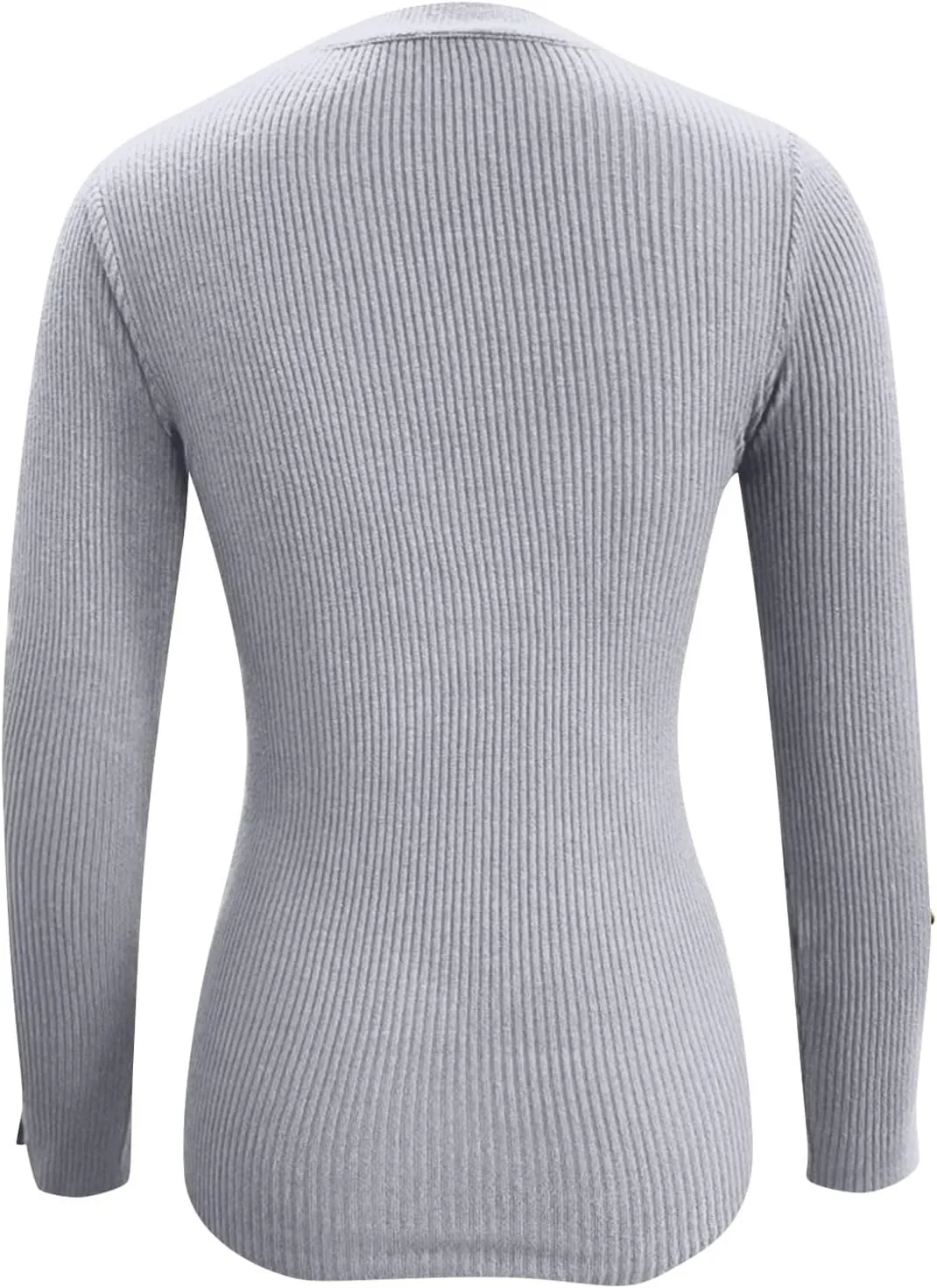 Blouse Women Long Sleeve Turtle Neck Ribbed Knit Sweaters Winter Button Work Shirts Office Fall Soft Office Clothes