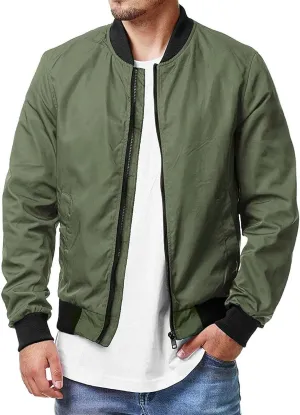 Bomber Jacket Men Mens Bomber Jacket Lightweight Slim Fit Softshell Windbreaker