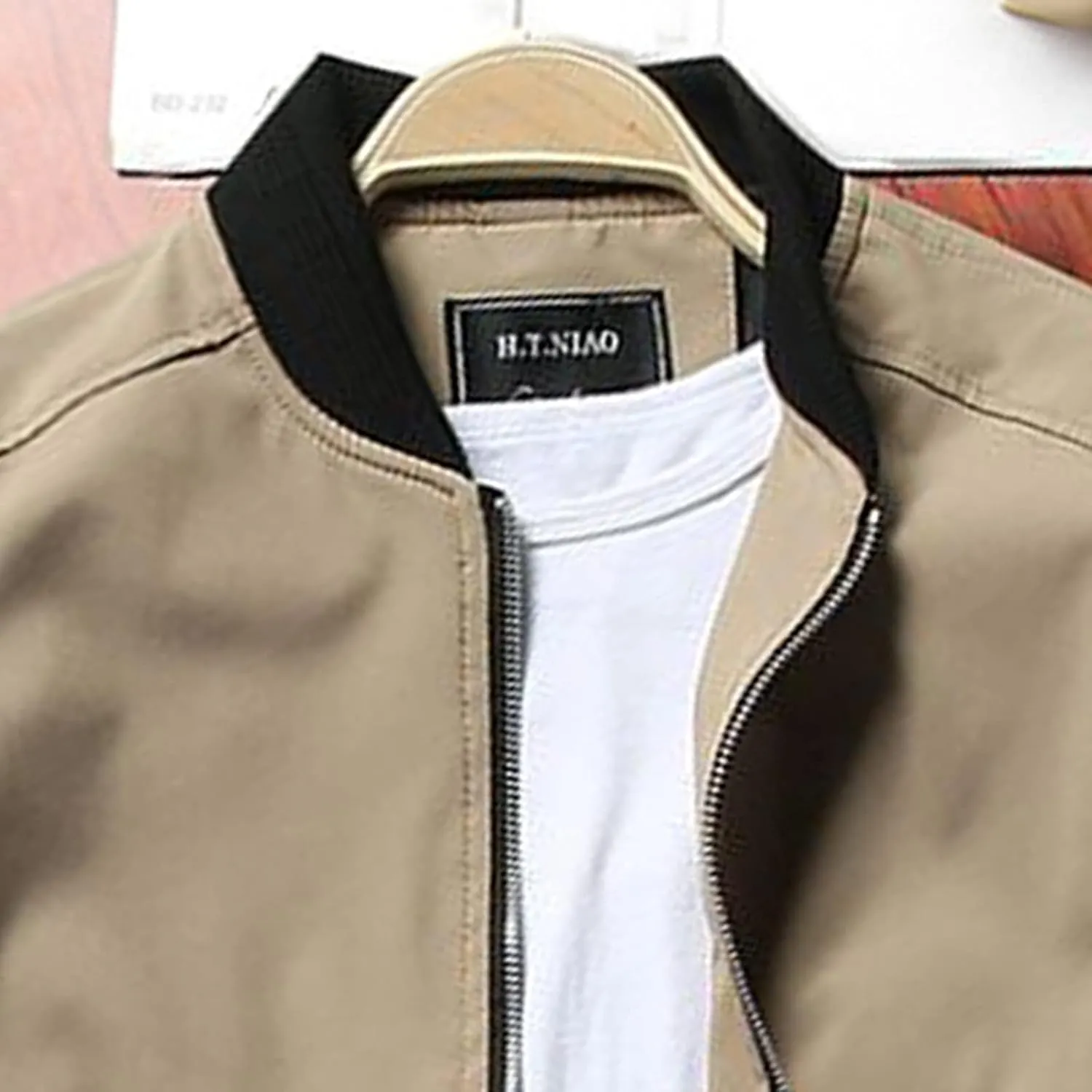 Bomber Jacket Men Men's Slim Fit Lightweight Softshell Flight Bomber Jacket Coat