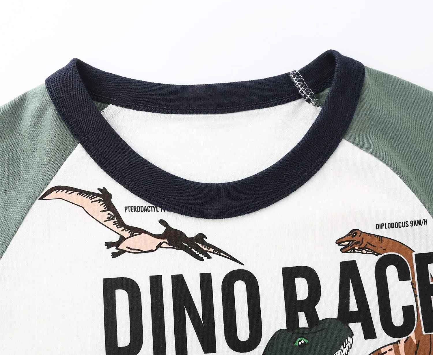 Boys Cotton Long Sleeve T-Shirts T Rex Dinosaur Shirt Graphic Tees