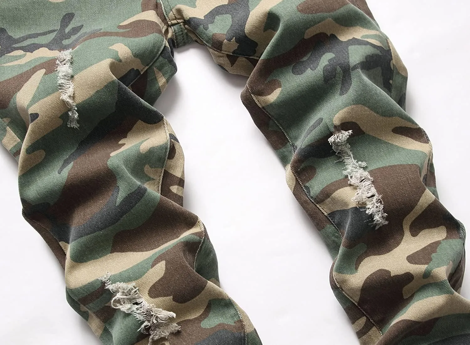 Boy's Skinny Fit Ripped Destroyed Distressed Stretch Slim Jeans Pants