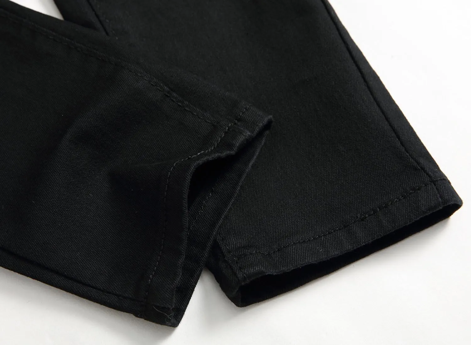 Boy's Skinny Fit Ripped Destroyed Distressed Stretch Slim Jeans Pants