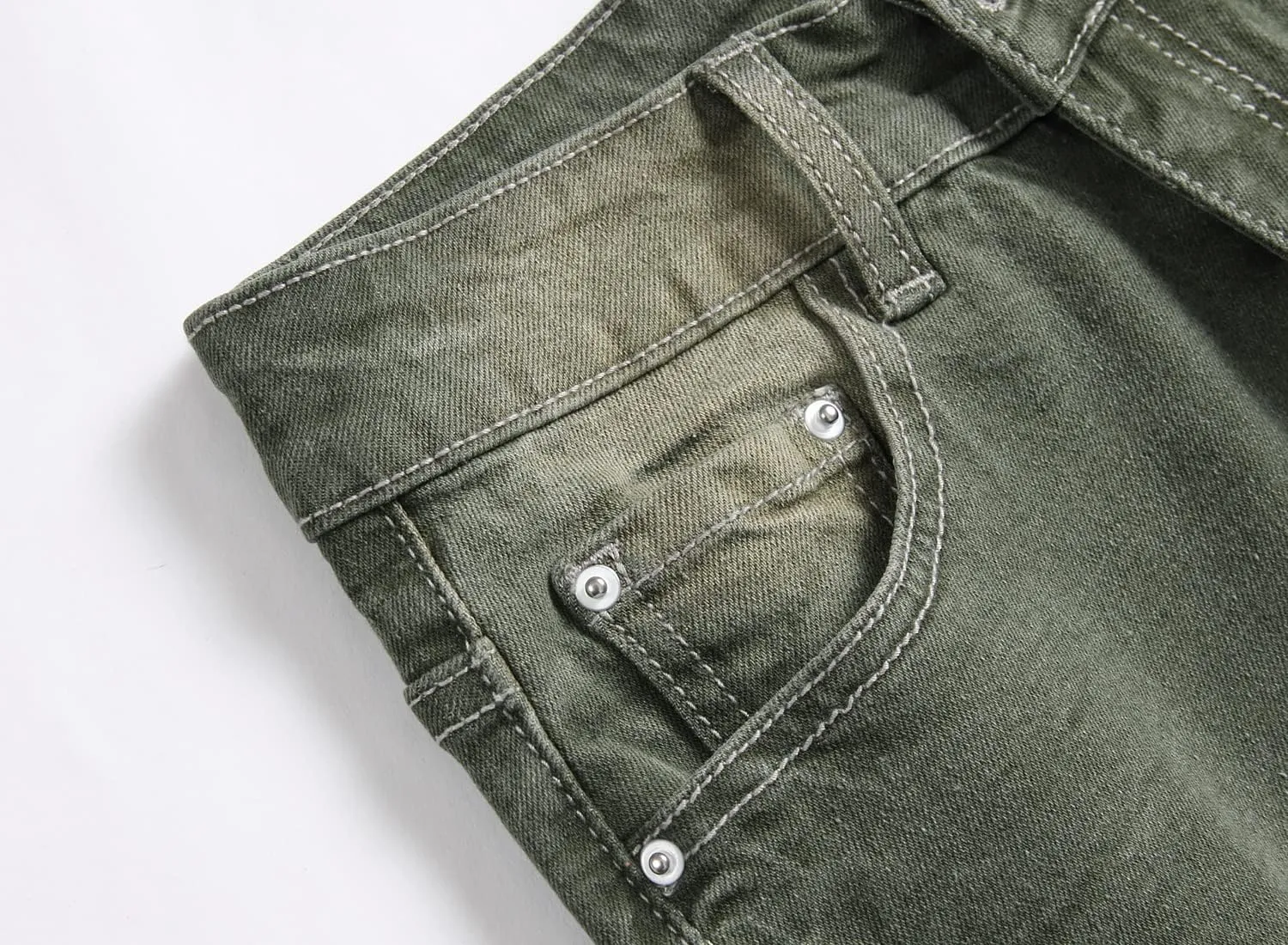 Boy's Skinny Fit Ripped Destroyed Distressed Stretch Slim Jeans Pants