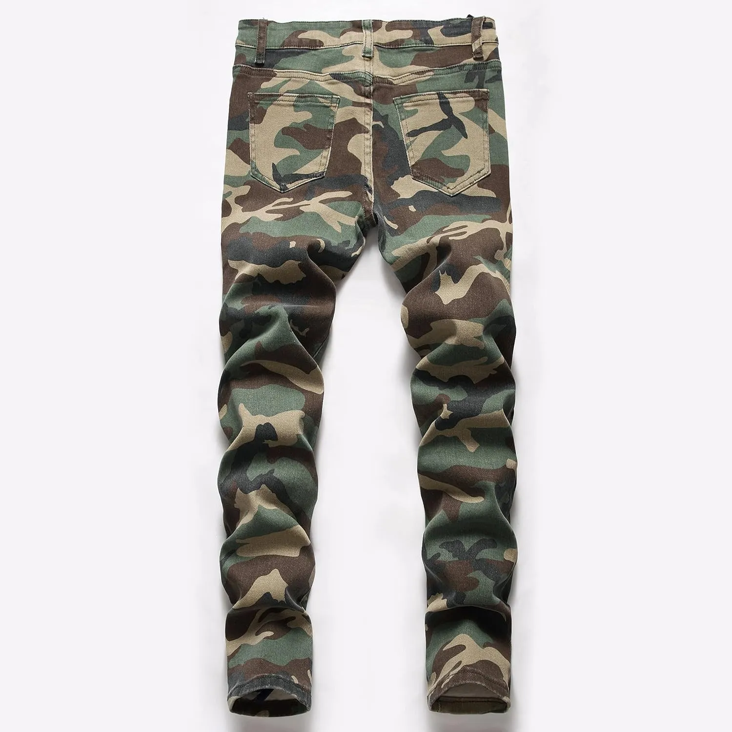 Boy's Skinny Fit Ripped Destroyed Distressed Stretch Slim Jeans Pants