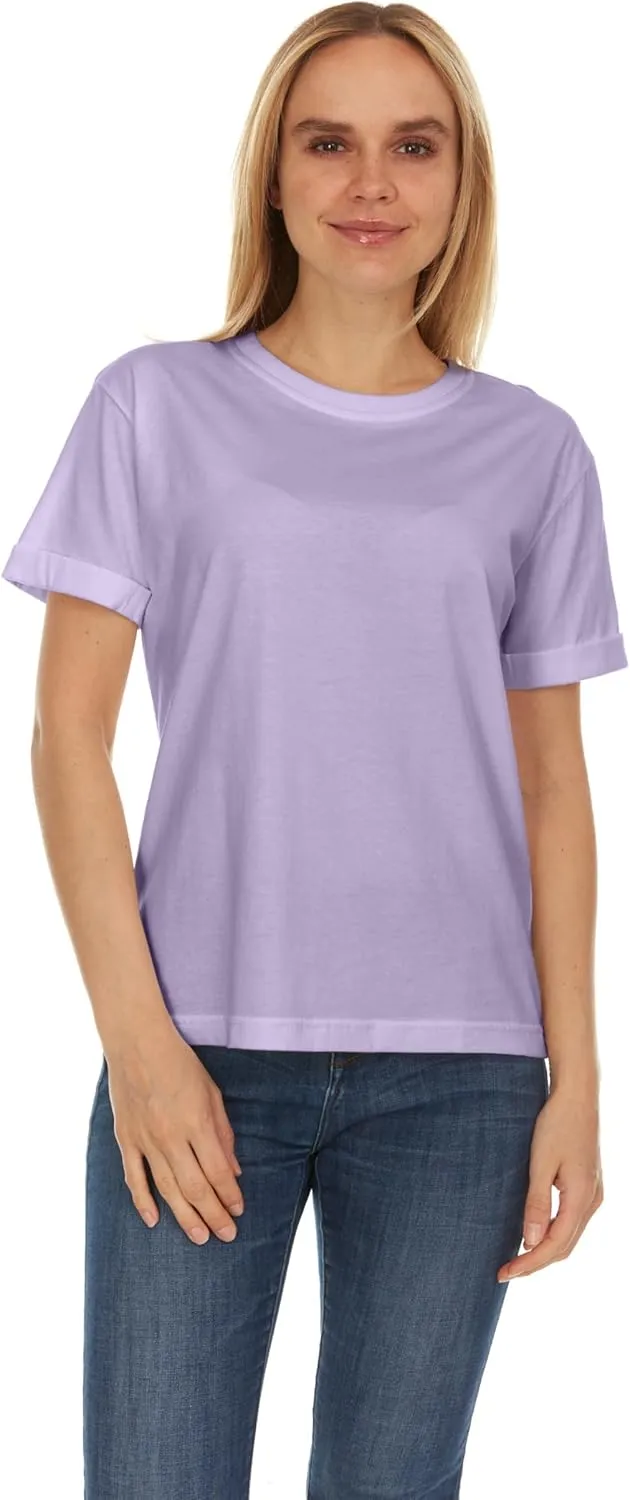 Brix Womens Loose Fit Tee - Shirts Crewneck Cotton Tees.