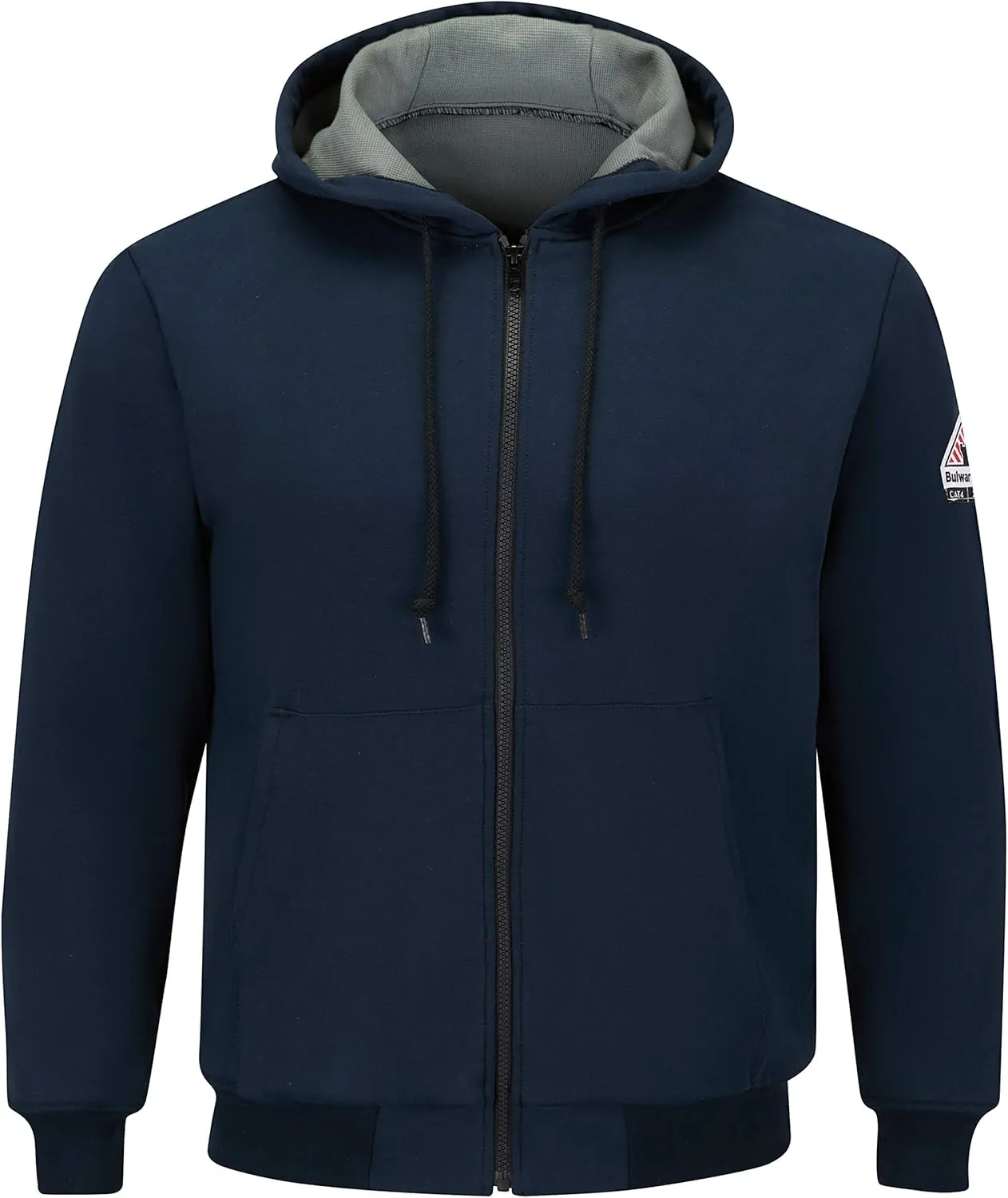 Bulwark FR Men's Thermal Lined Zip-Front Hooded Sweatshirt