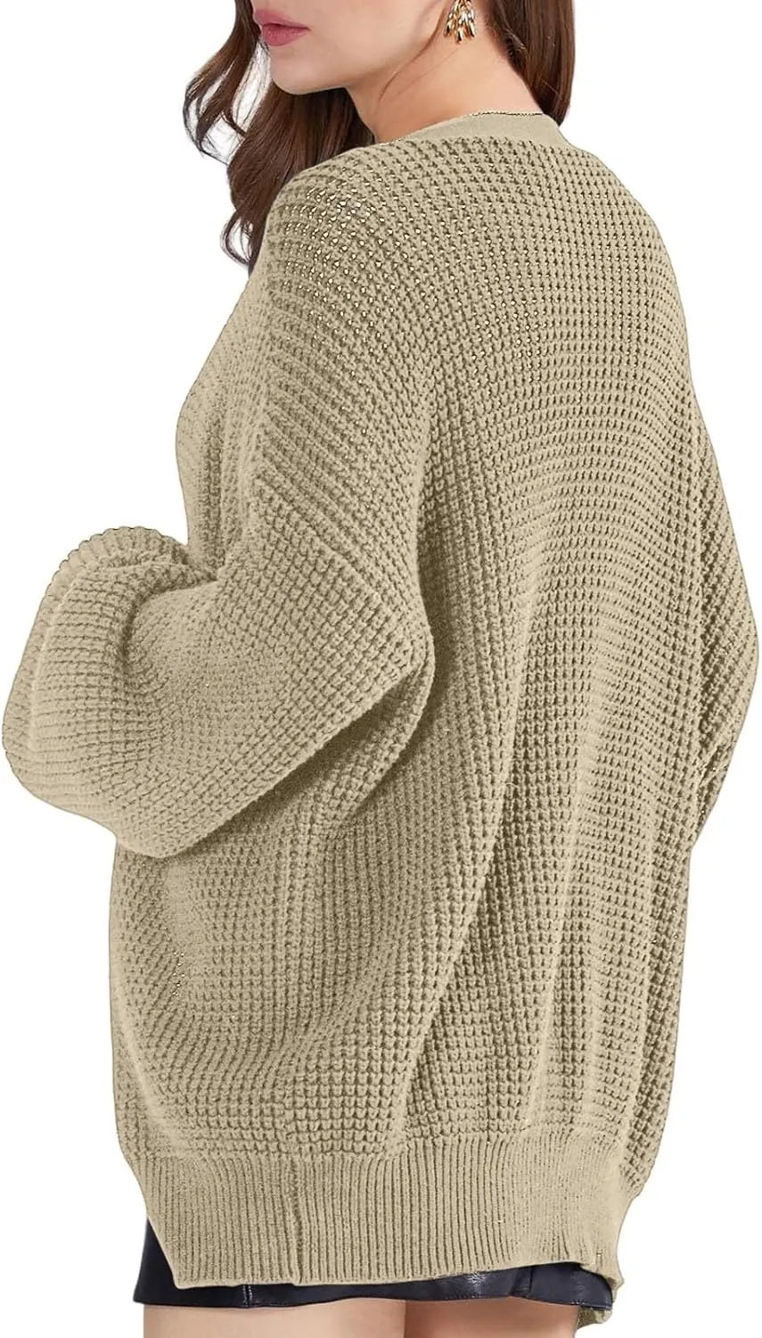 Button Down Sweaters for Women Funny Button Sweaters Lightweight Short Sleeve Knitted Vest Family Trendy Cardigan