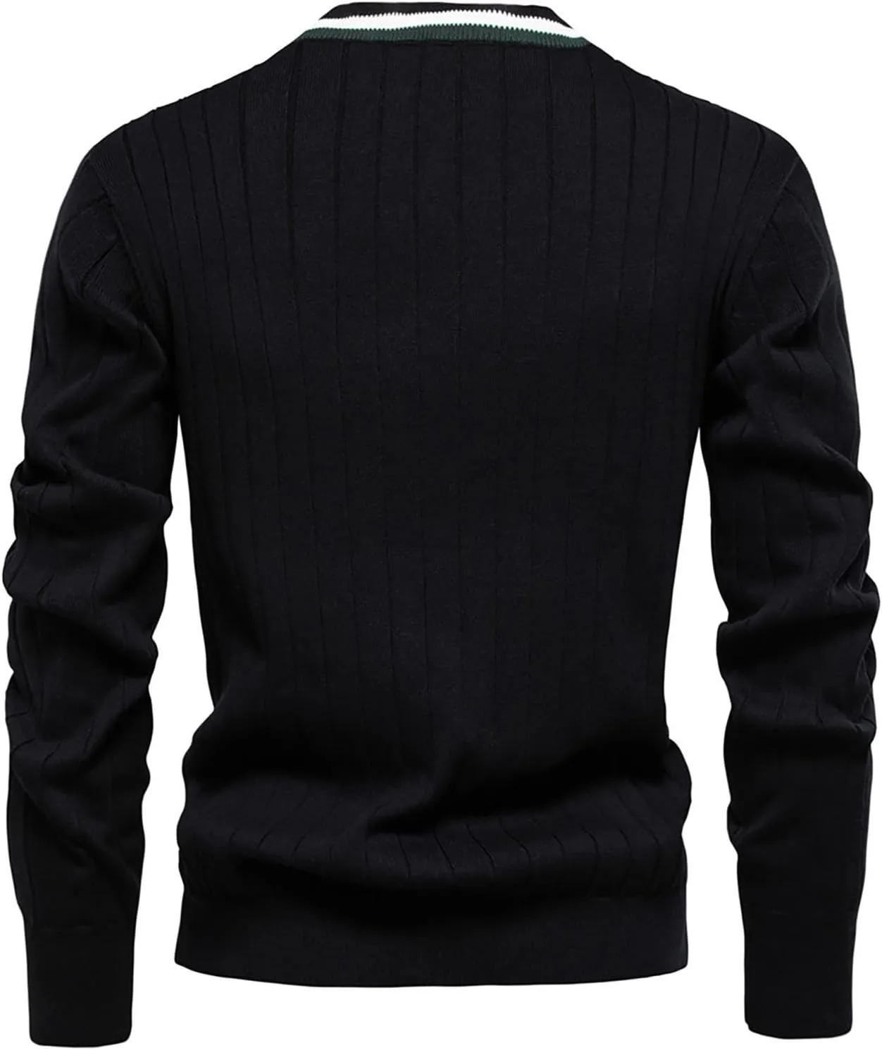 Cardigan Sweaters for Men Casual Long Sleeve Open Fornt V Neck Button Down Knit Sweaters Jacket with Pockets