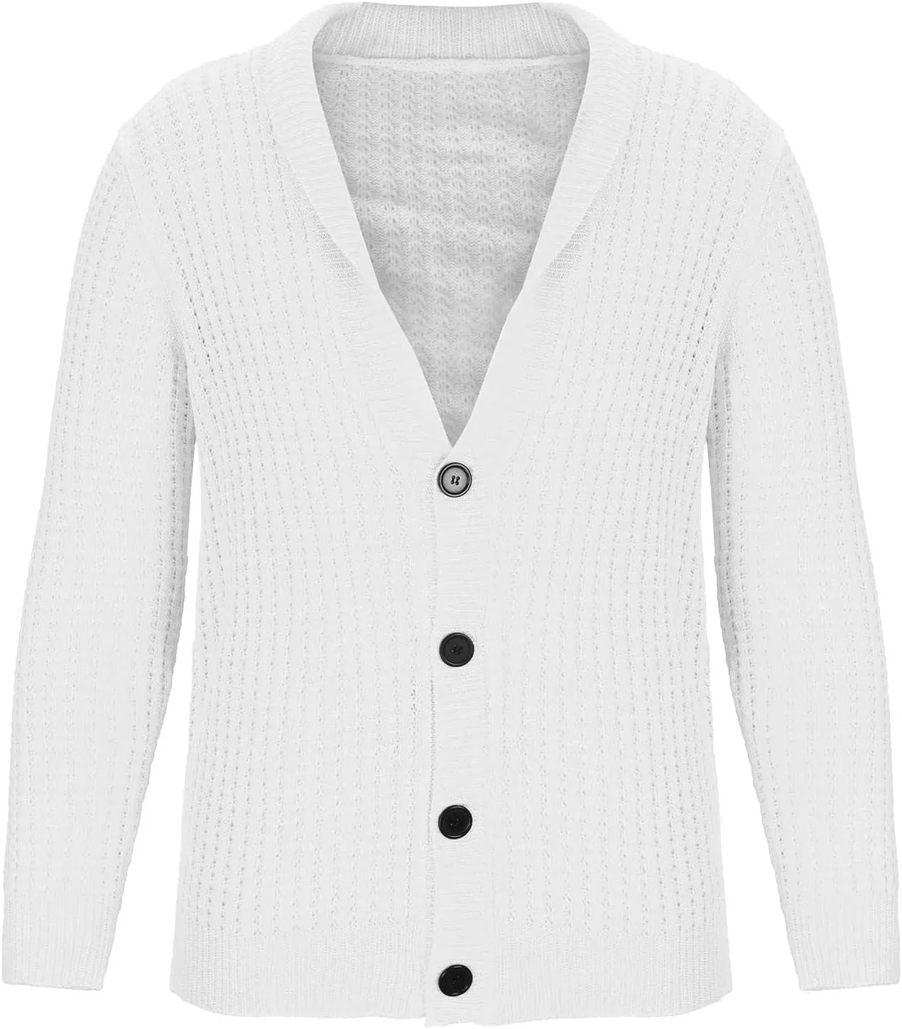 Cardigan Sweaters for Men Eyelet Sweater Lightweight Knit Sweaters Big and Tall Cardigan Casual Button Down Sweaters