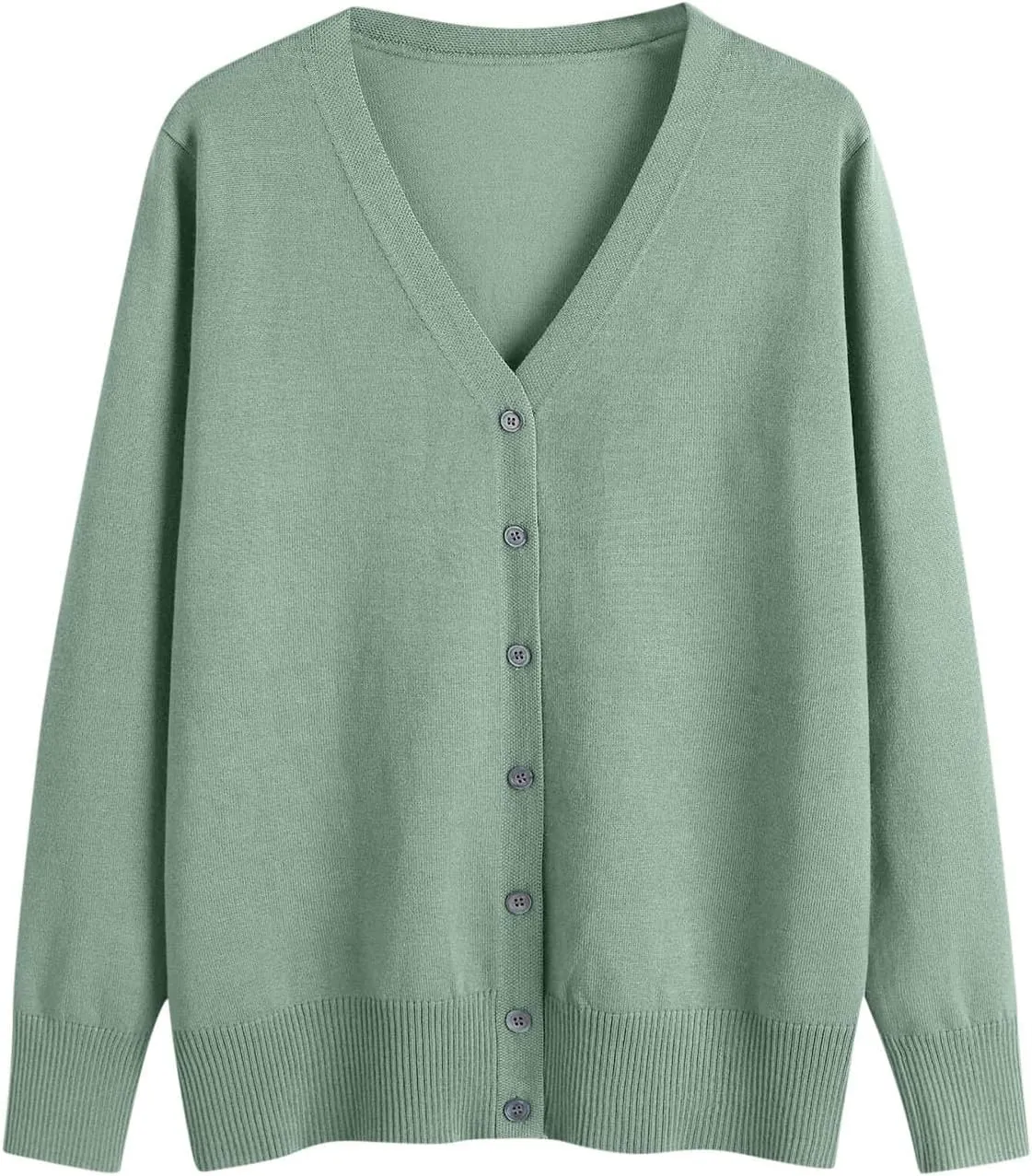 Cardigan Sweaters for Women Lightweight Long Sleeve Soft Solid Office Button up Sweaters Casual V Neck Sweaters