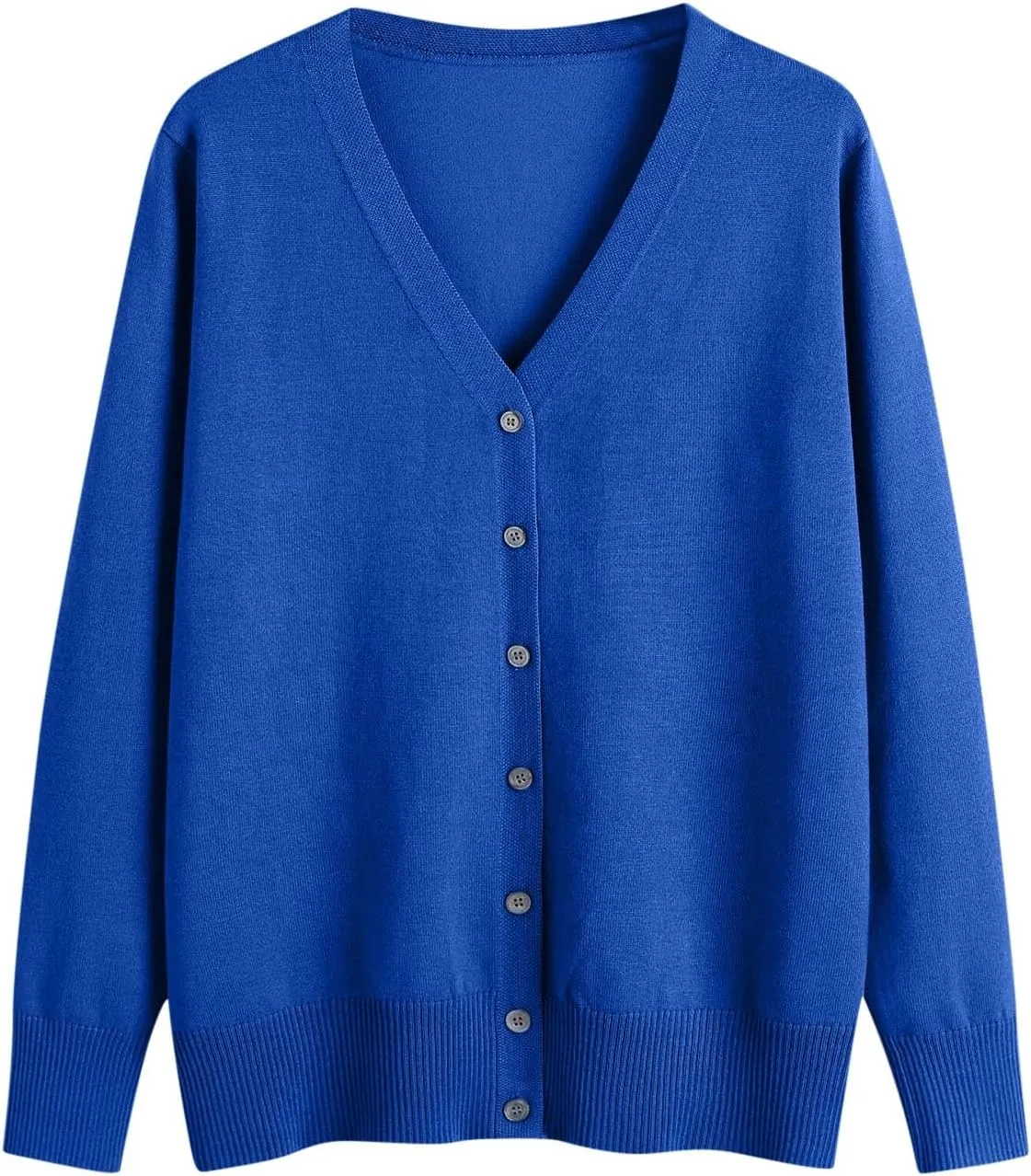 Cardigan Sweaters for Women Lightweight Long Sleeve Soft Solid Office Button up Sweaters Casual V Neck Sweaters