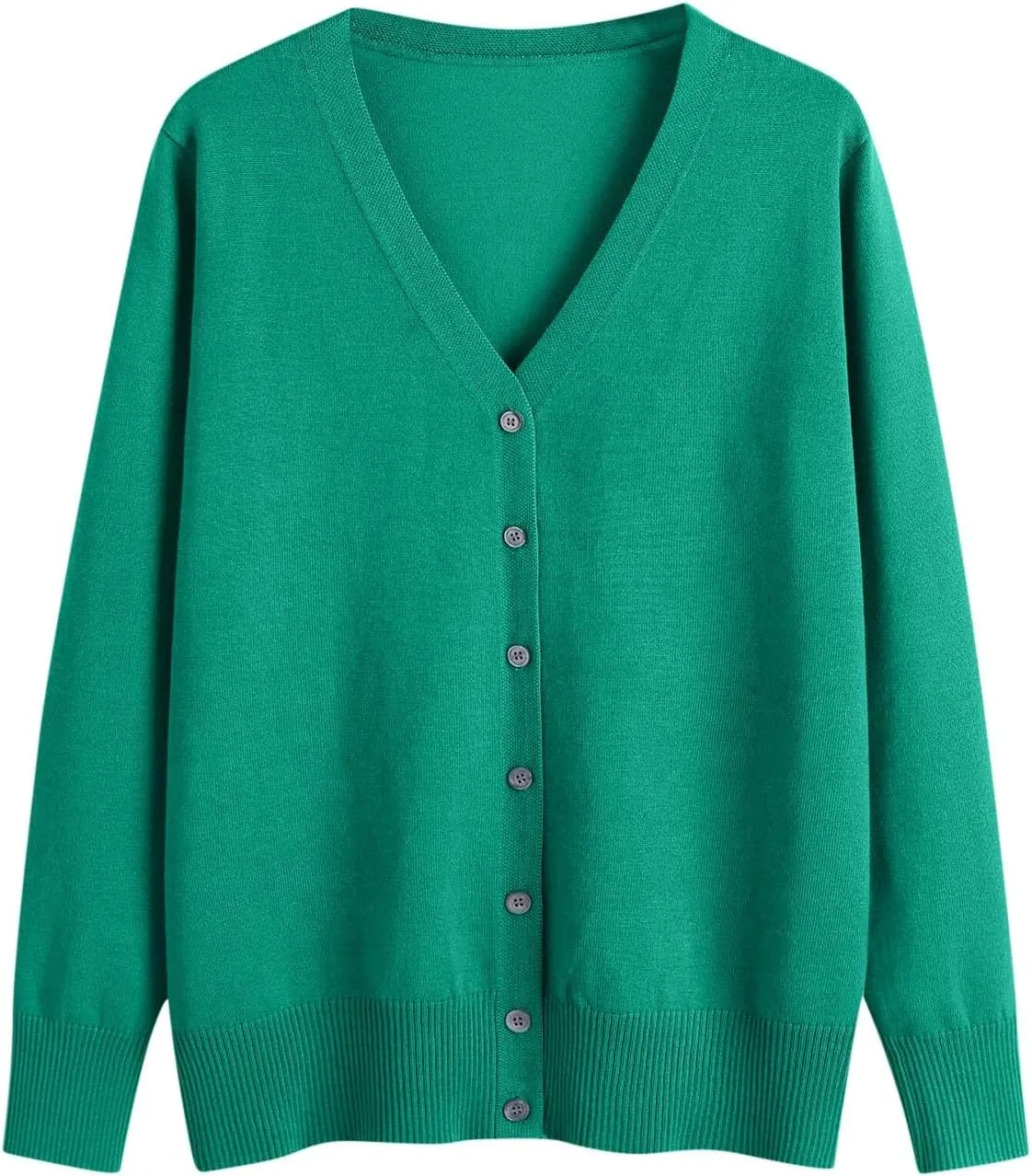 Cardigan Sweaters for Women Lightweight Long Sleeve Soft Solid Office Button up Sweaters Casual V Neck Sweaters