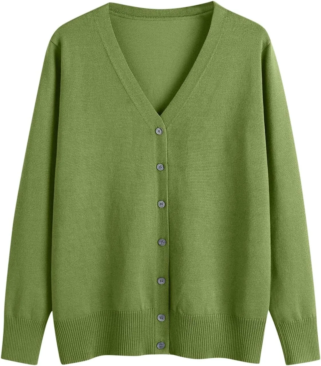 Cardigan Sweaters for Women Lightweight Long Sleeve Soft Solid Office Button up Sweaters Casual V Neck Sweaters