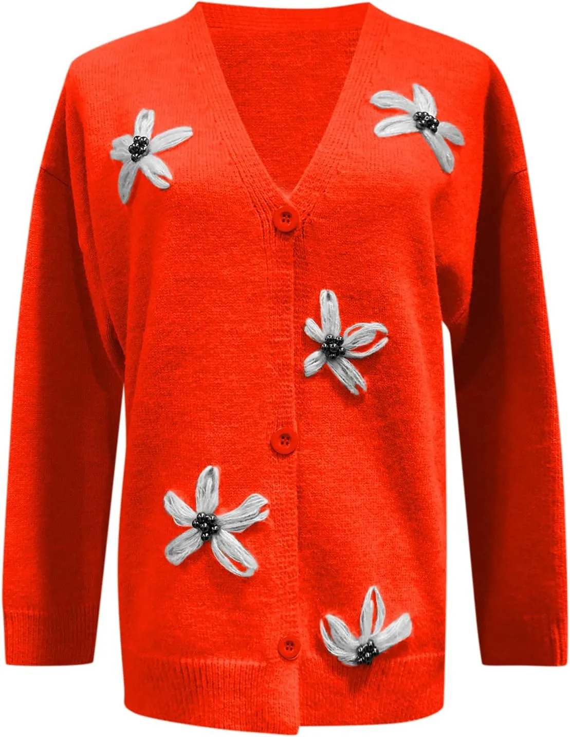 Cardigan Sweaters for Women Trendy Cute Xmas Sweaters Lightweight Long Sleeve Knit Sweater Casual Fall Cardigans
