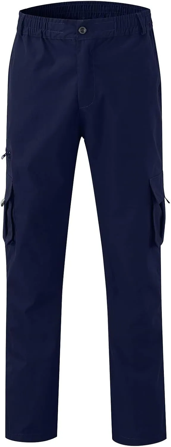 Cargo Jogger Pants for Mens Sweatpants Zipper Pocket Baggy Sweatpants Plus Size Black Military Pants Twill Pants
