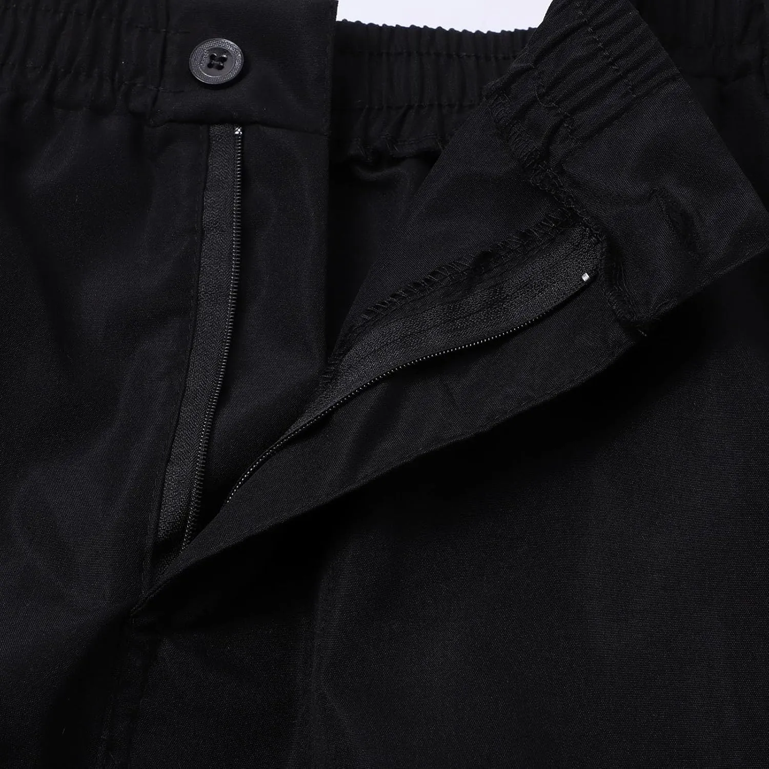 Cargo Jogger Pants for Mens Sweatpants Zipper Pocket Baggy Sweatpants Plus Size Black Military Pants Twill Pants