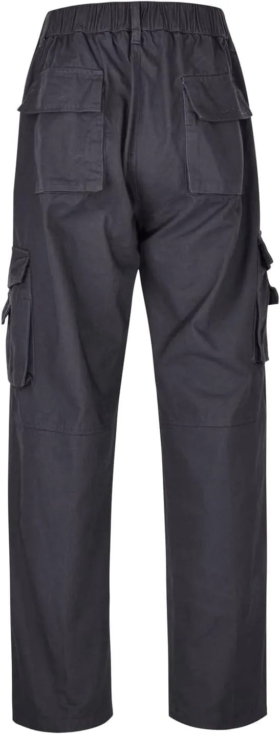 Cargo Jogger Pants for Mens Sweatpants Zipper Pocket Baggy Sweatpants Plus Size Black Military Pants Twill Pants